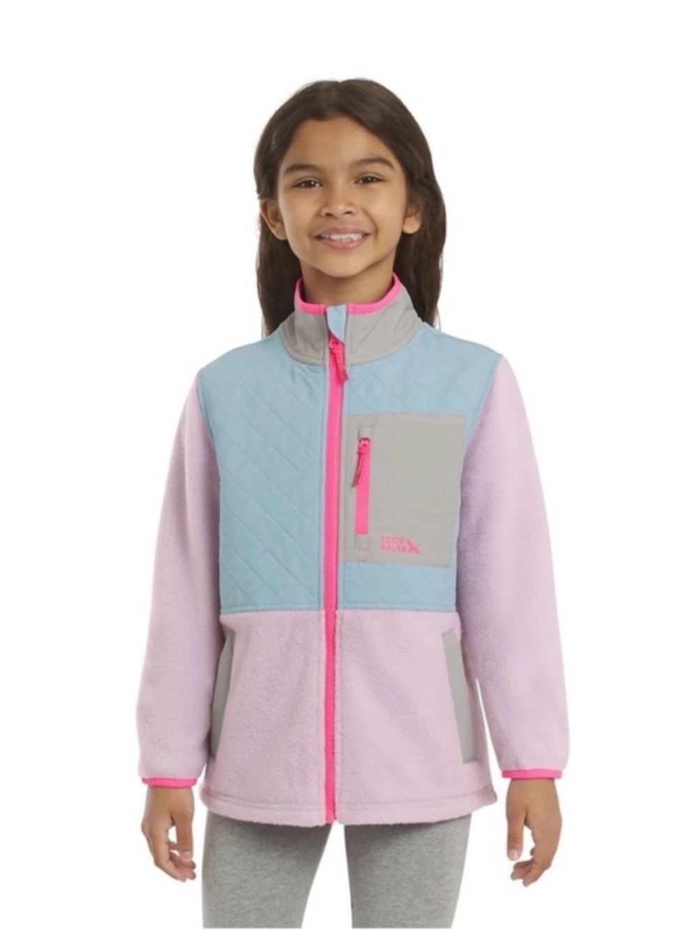 NWT Eddie Bauer Kids Polar Fleece Jacket, Pastel Lilac, size 10/12